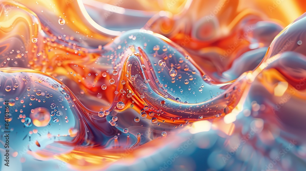 Poster stunning 3d liquid abstract background featuring splashing and fluid motion