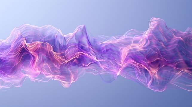 A sound wave traveling through a vacuum, with no visible medium to carry it.