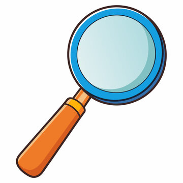 recommend clip art: Magnifying glass cartoon vector clipart Illustration