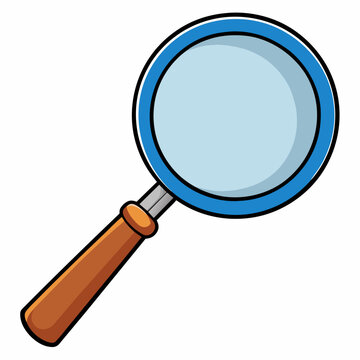 recommend clip art: Magnifying glass cartoon vector clipart Illustration