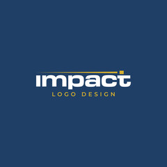 impact word lettering logotype logo icon vector template