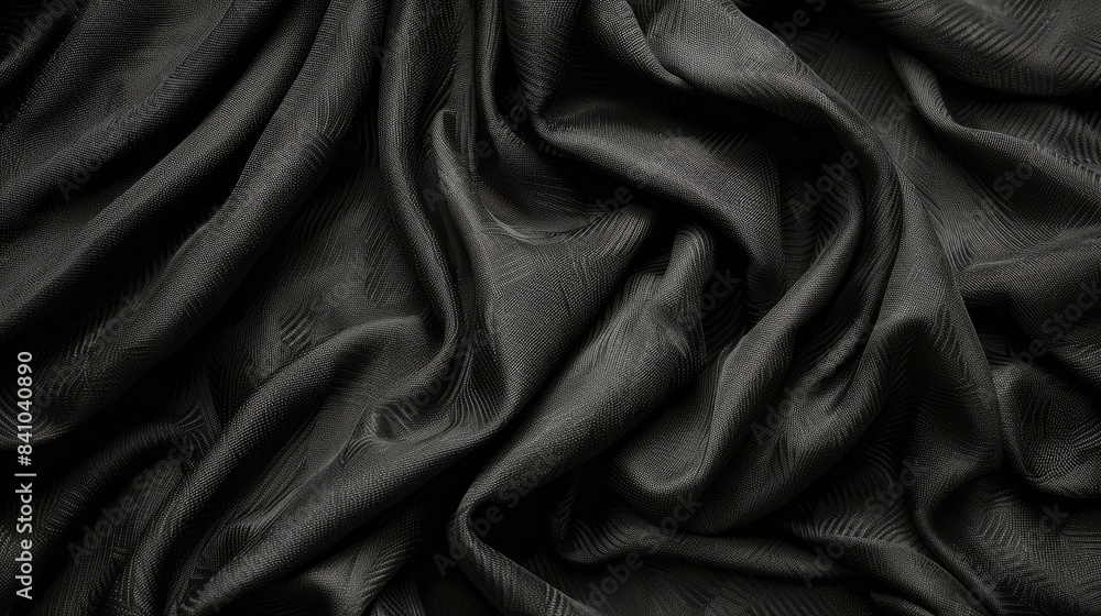 Poster Texture of black cloth