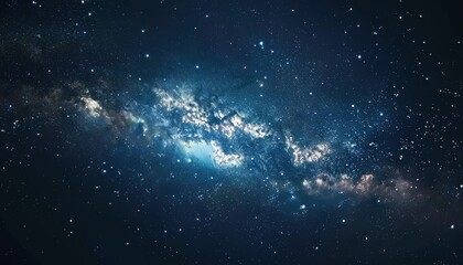 Fototapeta premium Night sky Universe filled with stars, nebula and galaxy