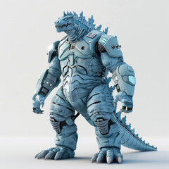 A Big Lizard With Robot Armor Military 3D Models