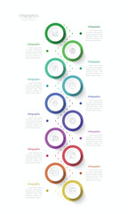 Infographic 10 options design elements for your business data. Vector Illustration.