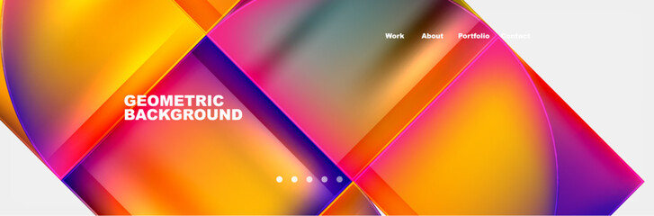 Trendy Simple Round Triangle and Circle with Gradients Abstract Background. Vector Illustration For Wallpaper, Banner, Background, Card, Book Illustration, landing page