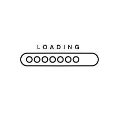 Loading icon flat design. vector illustration