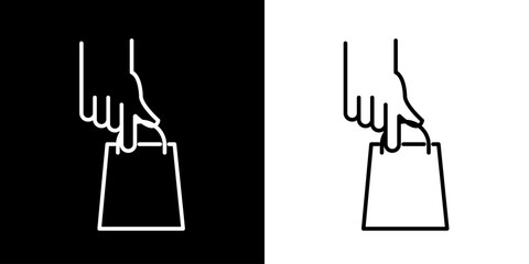 Shopping icon. Online shopping. Black icon. Discount icon. Shopping logo. Silhouette icon.
