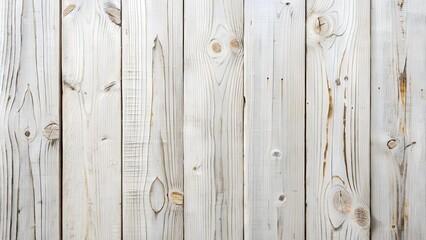 Fototapeta premium Whitewashed Wooden Fence Planks. Weathered Rustic Wooden Fence Texture.