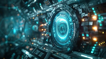 Professional Technology Background for High-Tech and Digital Presentations