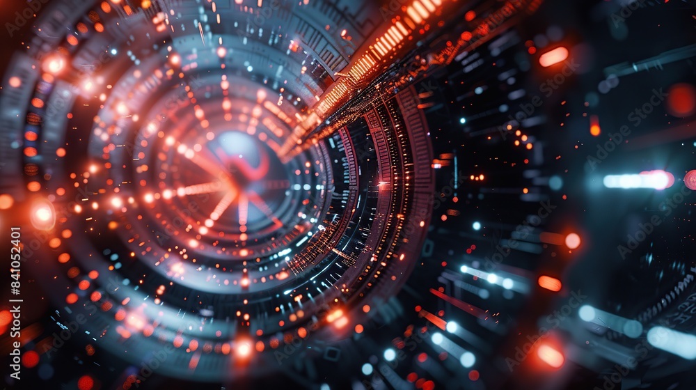 Poster create stunning visuals with a cutting-edge technology background theme