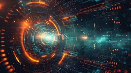 Modern Circuit Board Technology Background Showcasing Advanced Electronic Components