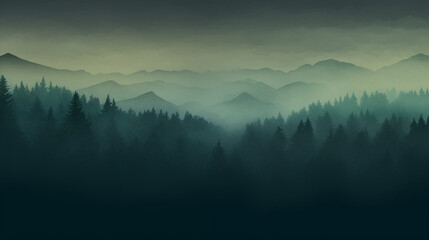 Fototapeta premium Dark Teal, Pine Green, and Moss Green: Mysterious Gradient