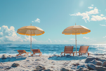 People relaxing and tanning at the beach, enjoying the sun, playing volleyball, and swimming