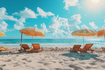 People relaxing and tanning at the beach, enjoying the sun, playing volleyball, and swimming