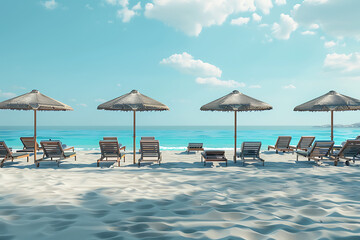 People relaxing and tanning at the beach, enjoying the sun, playing volleyball, and swimming