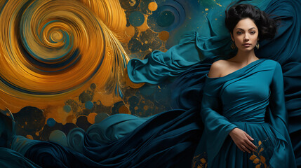 Deep Indigo, Shimmering Gold, and Vibrant Teal: Mysteries of the Universe