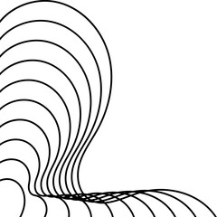 Fototapeta premium Abstact Wavy Line Corner