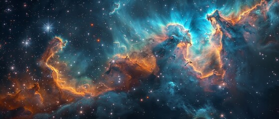 Close up, Celestial Dreams, an intricate composition of galaxies and nebulas, with colorful gases and bright stars, showcasing the beauty and wonder of the universe