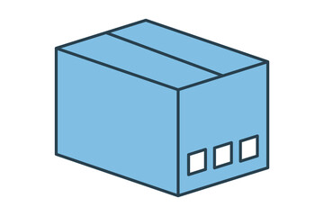 Package icon. icon related to supply chain. suitable for web site, app, user interfaces, printable etc. flat line icon style. simple vector design editable