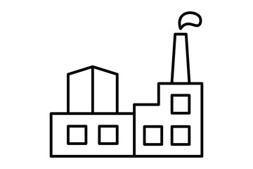Factory icon. icon related to supply chain. suitable for web site, app, user interfaces, printable etc. line icon style. simple vector design editable