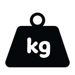 Metal weight of heavy mass flat vector icon for apps and websites. isolated on white background. 