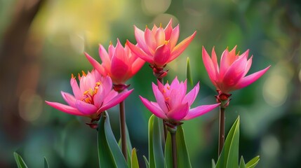Obraz premium The Vibrant Hues of Siam Tulip paraacurcuma or Eucurcuma
