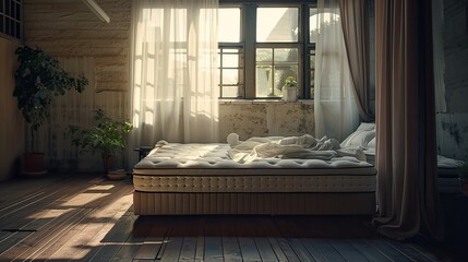 Advertising all for comfort sleeping for bed and mattress shop. copy space for text.