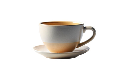 Isolated white ceramic cup for coffee beverage