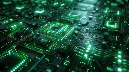 Obraz premium Sophisticated Circuit Board Technology Background With High-Resolution Digital Design