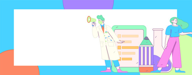 Doctor examines patient flat vector concept operation hand drawn illustration
