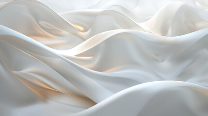 Obraz premium Abstract and modern white background, fluid shapes, waves of light in shades of gray. Generative AI illustration