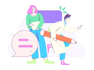 Doctor examines patient flat vector concept operation hand drawn illustration
