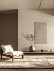 Minimalist and Cozy Living Room with Elegant Furniture and