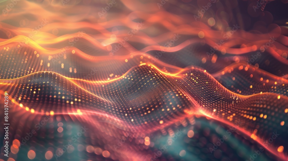 Poster hologram of data technology structure background.