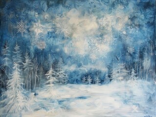 The image is a winter landscape