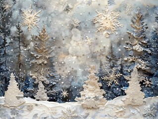 Fototapeta premium It's beginning to look a lot like Christmas! Get ready for the holidays with this beautiful, snowy scene.