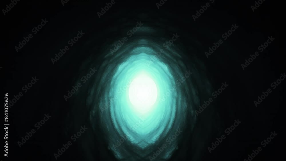 Wall mural dynamic abstract wormhole tunnel against a dark backdrop