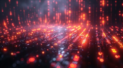 Fototapeta premium AI Matrix: Digital Backdrop Tailored for Neural Networks