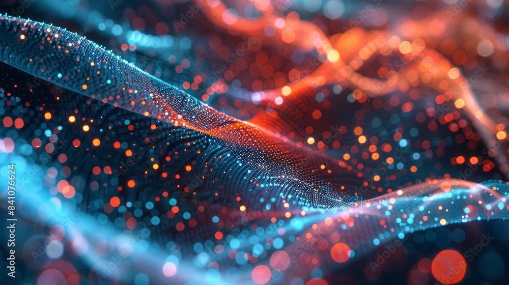 Poster hologram of data technology structure background.