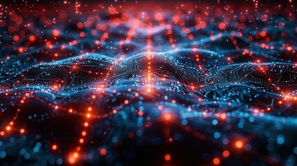 Obraz premium Virtual Lab: Digital Background for Scientific Exploration