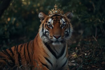 Fototapeta premium tiger in forest 