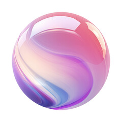 abstract colorful sphere isolated on transparent white background, clipping path