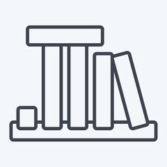 Icon land Mark. related to America symbol. line style. simple design illustration