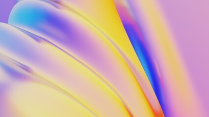 This high-resolution 3D background showcases vibrant, bright gradient colors, seamlessly blending into each other to create a captivating visual effect. The dynamic play of light and shadow adds depth