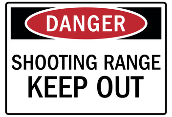 Gun safety sign shooting range keep out