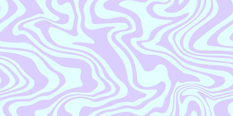 Abstract blue purple psychedelic waves print background. 1970s trippy seamless pattern. Marble acrylic swirl pattern. Y2k style.