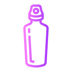 bottle Line Gradient Icon