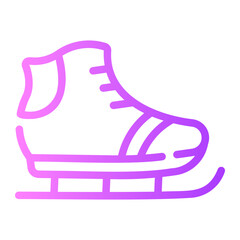 skates Line Gradient Icon
