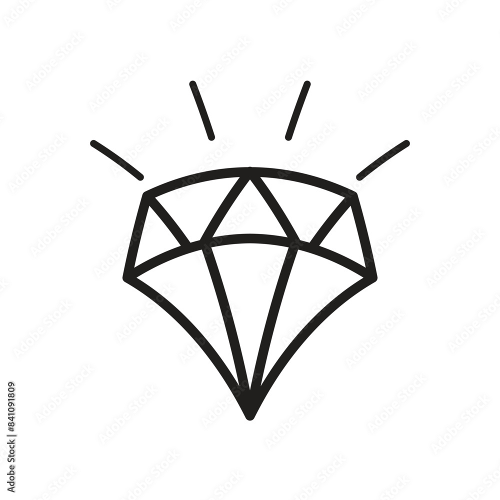 Wall mural diamond icon design template isolated illustration